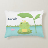 かわいいカエルの王子For Boys Room Decorの枕 アクセントクッション (正面)