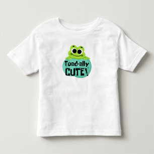 かわいいカエルの絵文字がプリントされた子供用Tシャツ トドラーTシャツ
