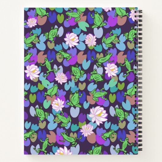 かわいいカエルの芸術フロギー美学雑誌 ノートブック (裏面)