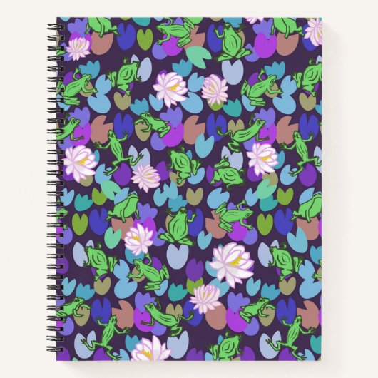 かわいいカエルの芸術フロギー美学雑誌 ノートブック (正面)