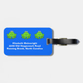 かわいいカエルの荷物タグ ラゲッジタグ (裏面横)