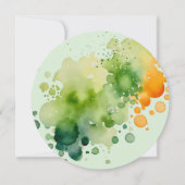 かわいいカエルの誕生日パーティーの招待状 招待状 (裏面)