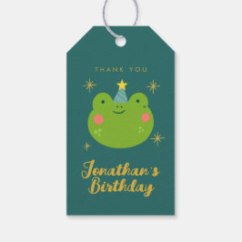 かわいいカエルの誕生日感謝の贈り物 ギフトタグ
