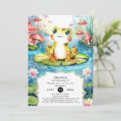 かわいいカエルの誕生日 招待状 (スタンド正面)