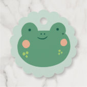 かわいいカエルの贈り物メッセージカード フェイバータグ (裏面)
