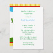 かわいいカエルの赤ちゃんのシャワー招待状 招待状 (正面/裏面)