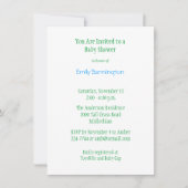 かわいいカエルの赤ちゃんのシャワー招待状 招待状 (正面)