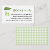 かわいいカエルの赤ちゃんシャワーが予約を頼む エンクロージャーカード (正面/裏面)