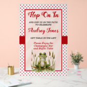 かわいいカエルの赤ちゃんシャワーを浴びる アクリルサイン (ウェディング)