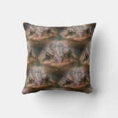 かわいいカエルの顔の動物パターン クッション (裏面)