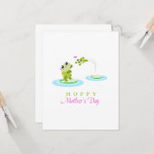 かわいいカエルほっこり母の日 カード (正面/裏面インサイチュ)
