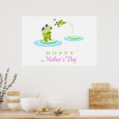 かわいいカエルほっこり母の日 ポスター (キッチン)