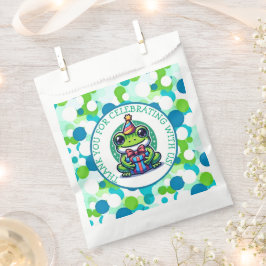 かわいいカエルをテーマにした少年の誕生日ありがとう フェイバーバッグ