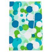 かわいいカエルをテーマにした少年の誕生日少年 ミディアムペーパーバッグ (裏面)