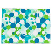 かわいいカエルをテーマにした少年の誕生日少年 ラージペーパーバッグ (裏面)