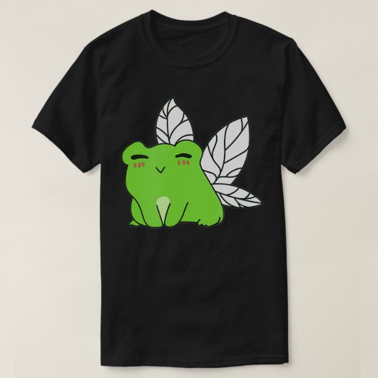 かわいいカエルを妖精としてフェアリーコア日本の美学 Tシャツ (デザイン正面)