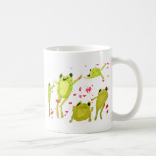 かわいいカエルイラストレーション コーヒーマグカップ