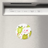 かわいいカエルイラストレーション マグネット (インサイチュ (食洗機))