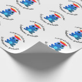 かわいいカエルカスタム幼稚園卒業 ラッピングペーパー (角)