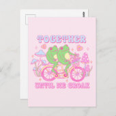 かわいいカエルカップル - 飛べなくなるまで一緒 ポストカード (正面/裏面)