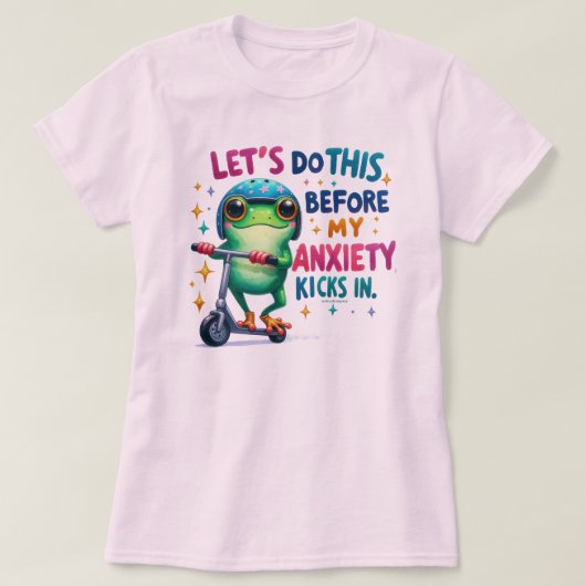 かわいいカエルグラフィックTシャツ Let's Do This  Tシャツ (デザイン正面)