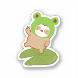 かわいいカエルナマケモノ シール