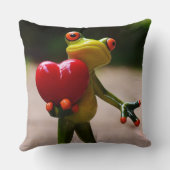 かわいいカエルハート枕 クッション (裏面)