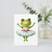 かわいいカエルバレリーナ踊りバレエ。 シーズンポストカード (スタンド正面)