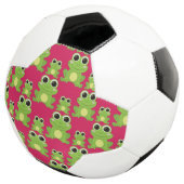 かわいいカエルパターン サッカーボール (3/4)