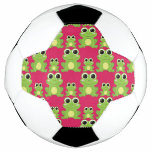かわいいカエルパターン サッカーボール