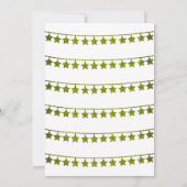 かわいいカエルフードを着た女の子の誕生日イラスト 招待状 (裏面)