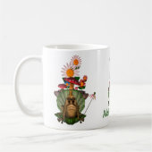 かわいいカエルプリンセスオンパーソナライズされた玉座 コーヒーマグカップ (左)