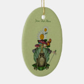 かわいいカエルプリンセスカスタマイズ可能オーナメント セラミックオーナメント (右)