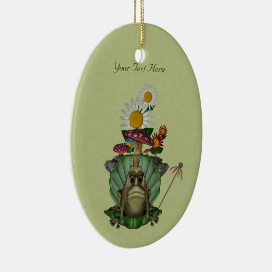 かわいいカエルプリンセスカスタマイズ可能オーナメント セラミックオーナメント (右)