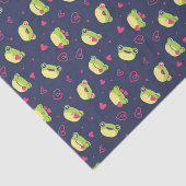 かわいいカエルラブドゥードルハートパターン バレンタインデー 薄葉紙 (詳細)