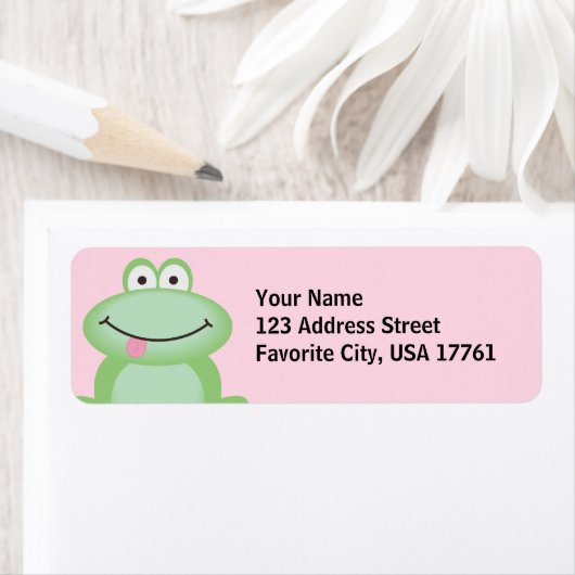かわいいカエル住所 シール (インサイチュ)