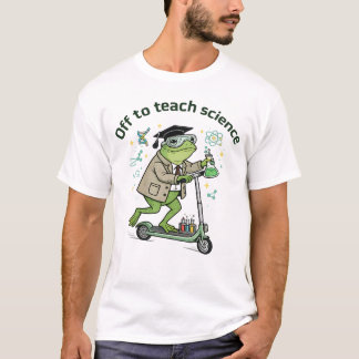 かわいいカエル先生 サイエンス ユーモア 教室 楽しい名言 Tシャツ