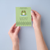 かわいいカエル切り取りチラシ チラシ (手)