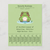 かわいいカエル切り取りチラシ チラシ (正面)