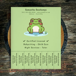 かわいいカエル切り取りチラシ チラシ