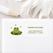 かわいいカエル動物キッズ差出人住所