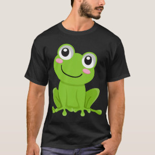 かわいいカエル壁紙ロング Tシャツ