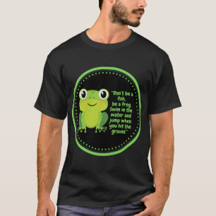 かわいいカエル壁紙(ワイズ引用文) Tシャツ