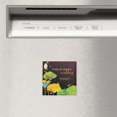 かわいいカエル夫婦の結婚式デートを救う マグネット (インサイチュ (食洗機))