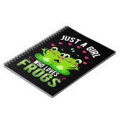 かわいいカエル女の子かわいいカエル恋人 ノートブック (左側)