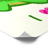 かわいいカエル好きなかわいい漫画の赤ちゃん ポスター (角)