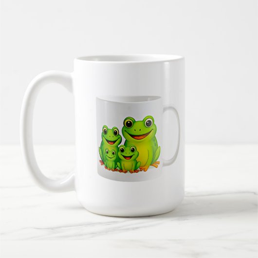 かわいいカエル家族 コーヒーマグカップ (左)