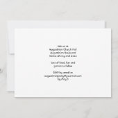 かわいいカエル幼稚園卒業パーティー 招待状 (裏面)