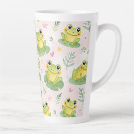 かわいいカエル柄 カフェラテマグ