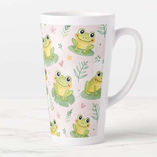 かわいいカエル柄 カフェラテマグ (右)